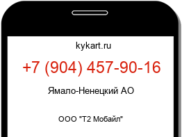 Информация о номере телефона +7 (904) 457-90-16: регион, оператор