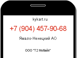 Информация о номере телефона +7 (904) 457-90-68: регион, оператор