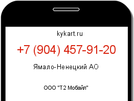 Информация о номере телефона +7 (904) 457-91-20: регион, оператор