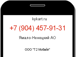 Информация о номере телефона +7 (904) 457-91-31: регион, оператор