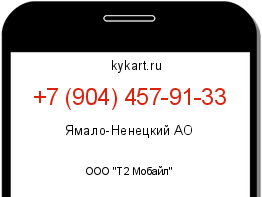 Информация о номере телефона +7 (904) 457-91-33: регион, оператор