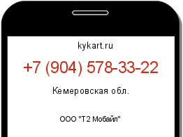 Информация о номере телефона +7 (904) 578-33-22: регион, оператор