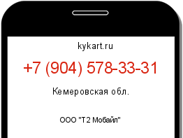 Информация о номере телефона +7 (904) 578-33-31: регион, оператор