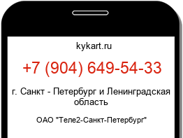 Информация о номере телефона +7 (904) 649-54-33: регион, оператор