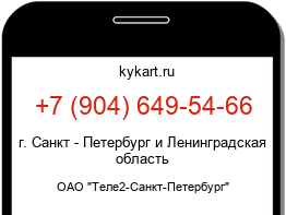Информация о номере телефона +7 (904) 649-54-66: регион, оператор