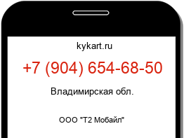 Информация о номере телефона +7 (904) 654-68-50: регион, оператор