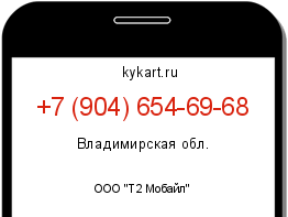 Информация о номере телефона +7 (904) 654-69-68: регион, оператор