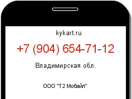 Информация о номере телефона +7 (904) 654-71-12: регион, оператор