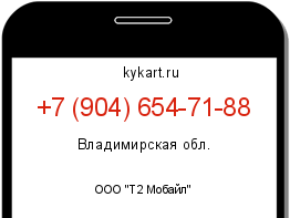 Информация о номере телефона +7 (904) 654-71-88: регион, оператор