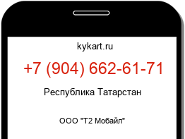 Информация о номере телефона +7 (904) 662-61-71: регион, оператор