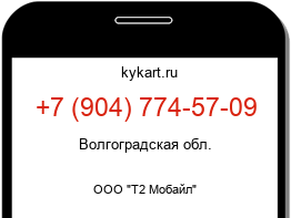 Информация о номере телефона +7 (904) 774-57-09: регион, оператор