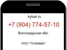 Информация о номере телефона +7 (904) 774-57-10: регион, оператор