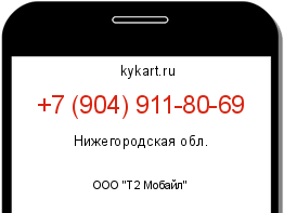 Информация о номере телефона +7 (904) 911-80-69: регион, оператор