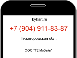 Информация о номере телефона +7 (904) 911-83-87: регион, оператор