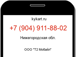 Информация о номере телефона +7 (904) 911-88-02: регион, оператор