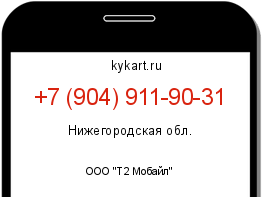Информация о номере телефона +7 (904) 911-90-31: регион, оператор