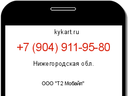 Информация о номере телефона +7 (904) 911-95-80: регион, оператор