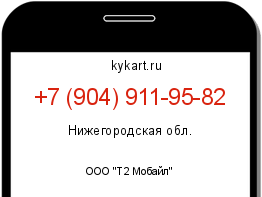 Информация о номере телефона +7 (904) 911-95-82: регион, оператор