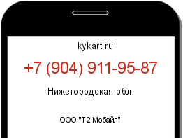 Информация о номере телефона +7 (904) 911-95-87: регион, оператор
