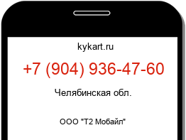 Информация о номере телефона +7 (904) 936-47-60: регион, оператор