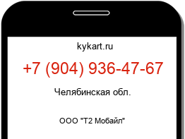 Информация о номере телефона +7 (904) 936-47-67: регион, оператор