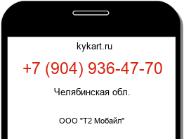 Информация о номере телефона +7 (904) 936-47-70: регион, оператор