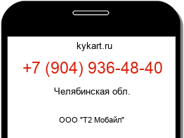 Информация о номере телефона +7 (904) 936-48-40: регион, оператор