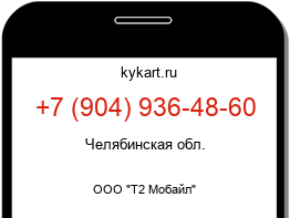 Информация о номере телефона +7 (904) 936-48-60: регион, оператор
