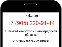 Информация о номере телефона +7 (905) 220-91-14: регион, оператор