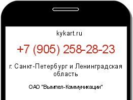 Информация о номере телефона +7 (905) 258-28-23: регион, оператор