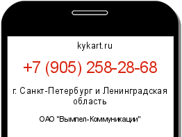 Информация о номере телефона +7 (905) 258-28-68: регион, оператор