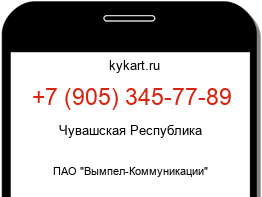 Информация о номере телефона +7 (905) 345-77-89: регион, оператор