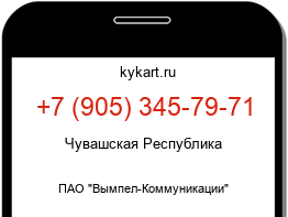 Информация о номере телефона +7 (905) 345-79-71: регион, оператор