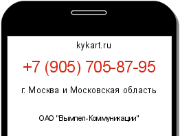 Информация о номере телефона +7 (905) 705-87-95: регион, оператор