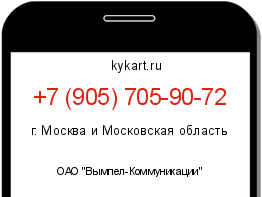 Информация о номере телефона +7 (905) 705-90-72: регион, оператор