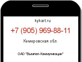 Информация о номере телефона +7 (905) 969-88-11: регион, оператор