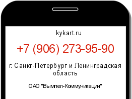 Информация о номере телефона +7 (906) 273-95-90: регион, оператор