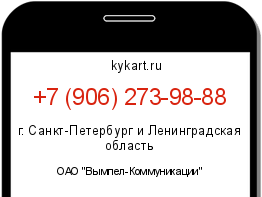Информация о номере телефона +7 (906) 273-98-88: регион, оператор