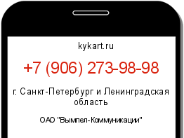 Информация о номере телефона +7 (906) 273-98-98: регион, оператор