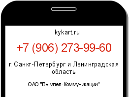 Информация о номере телефона +7 (906) 273-99-60: регион, оператор