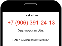 Информация о номере телефона +7 (906) 391-24-13: регион, оператор