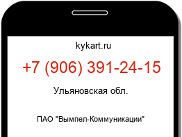 Информация о номере телефона +7 (906) 391-24-15: регион, оператор