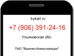 Информация о номере телефона +7 (906) 391-24-16: регион, оператор