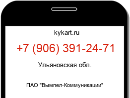 Информация о номере телефона +7 (906) 391-24-71: регион, оператор