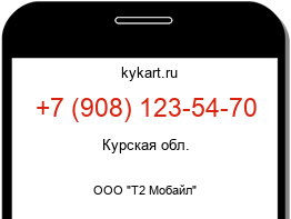 Информация о номере телефона +7 (908) 123-54-70: регион, оператор