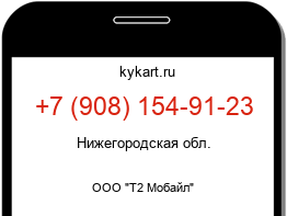 Информация о номере телефона +7 (908) 154-91-23: регион, оператор