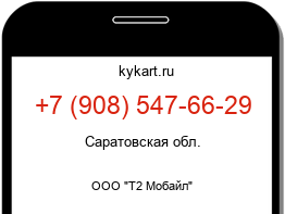 Информация о номере телефона +7 (908) 547-66-29: регион, оператор