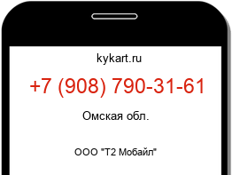 Информация о номере телефона +7 (908) 790-31-61: регион, оператор