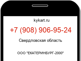 Информация о номере телефона +7 (908) 906-95-24: регион, оператор