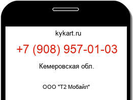 Информация о номере телефона +7 (908) 957-01-03: регион, оператор